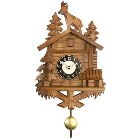 Quartz Novelty Clock - Chalet with Billy Goat on Roof