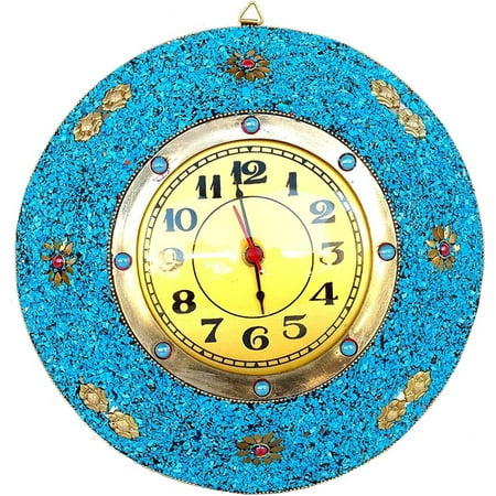 Rastogi Handicrafts Brass Wall Clock Decorative Handmade Home Decor Wall Hanging Living Room Office Wall Decor