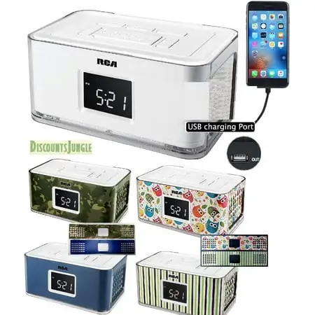 RCA Wind-Up RCA Radio Dual Alarm Clock, USB Charging