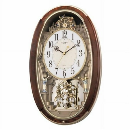 Rhythm 4MJ895WD23 Trumpet Boys Clock - Mahogany