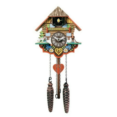 River City Clocks Musical Multi-Colored Quartz Cuckoo Clock