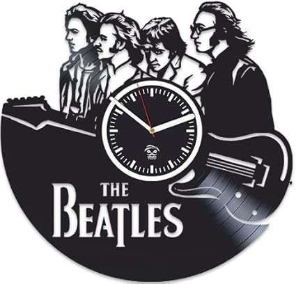 Rock Music Band, The Beatle, Paul, John Lenn, Vinyl Wall Clock, Handmade Best Gift for Musician, Vinyl Record Clock, Silent 12 Inch, Wall Clock Modern, Gift for Him