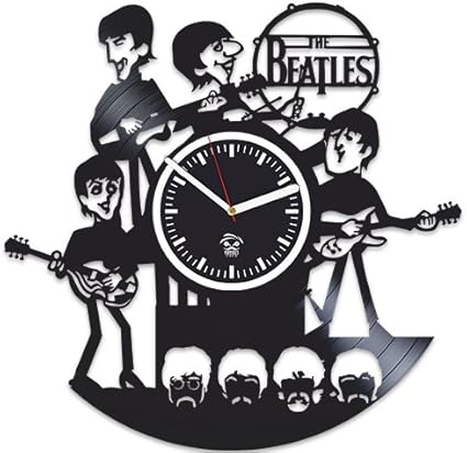 Rock Music Band, The Beatle Vinyl Clock, J. Lennon and Yoko ONO, Vinyl Wall Clock, Handmade, Best Gift for Fans, Vinyl Record Clock, Silent, Wall Sticker, Valentines Day Gift for Him