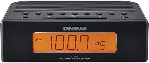 Sangean RCR-5BK AM/FM Digital Tuning Clock Radio