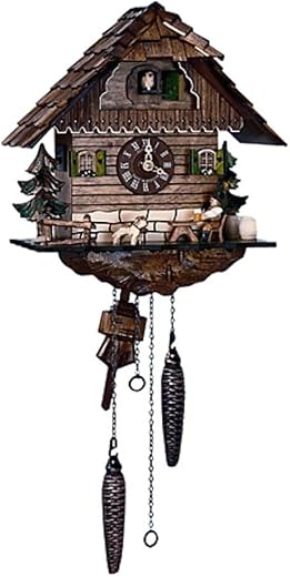 Schneider 11.5" Quartz Cuckoo Clock with Beer Drinker