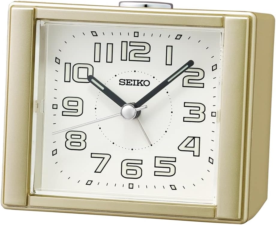 Seiko Aoki Bedroom Alarm Clock, Gold