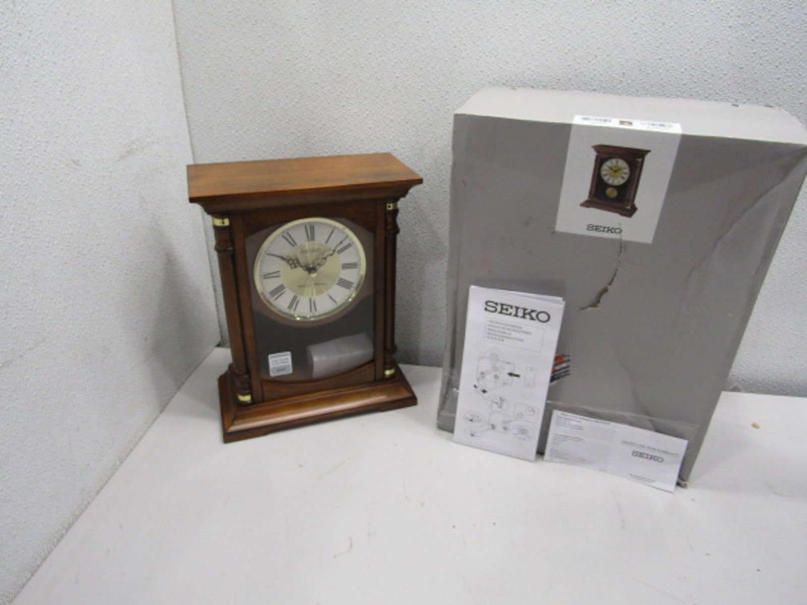 Seiko Baron Mantel Chime Clock Brown XQ026-1