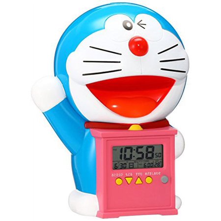 Seiko clock Alarm Clock Doraemon Character type Talking alarm Digital temperature express JF374A SEIKO// Display