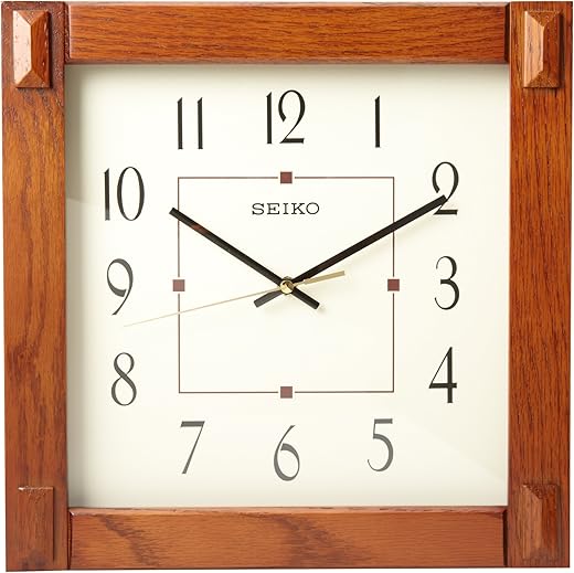 Seiko CLOCK (Model: QXA469BLH) , Brown