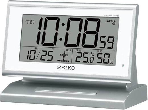 SEIKO CLOCK ( Seiko clock ) automatic lights radio digital alarm clock ( silver ) SQ768S