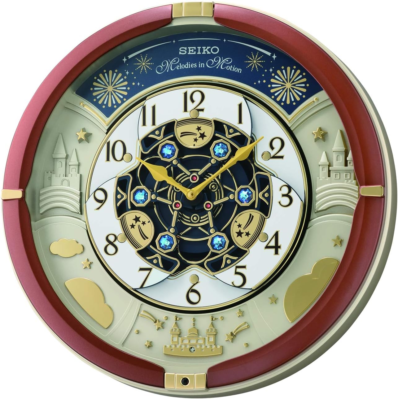 Seiko Melodies in Motion Wall Clock, Castle Night