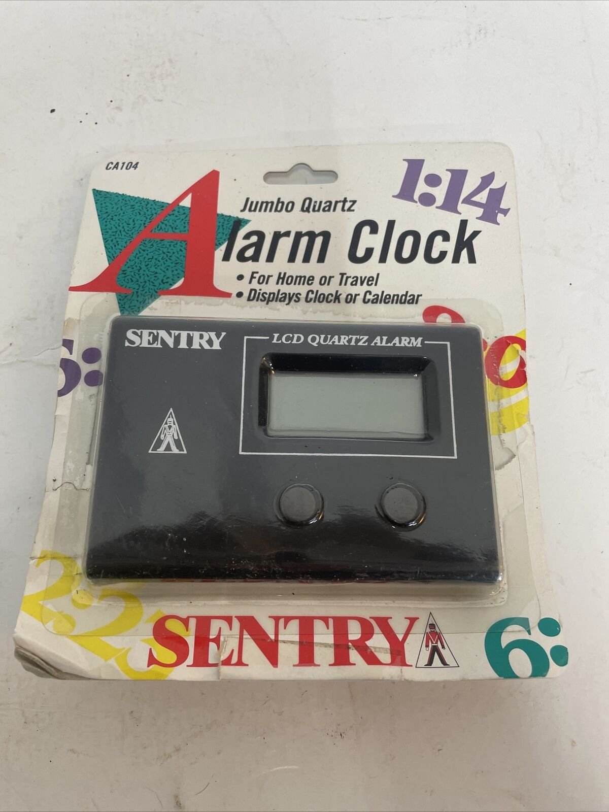 Sentry Travel Alarm Clock NEW Digital Model CA109 Black Backlit LCD Display