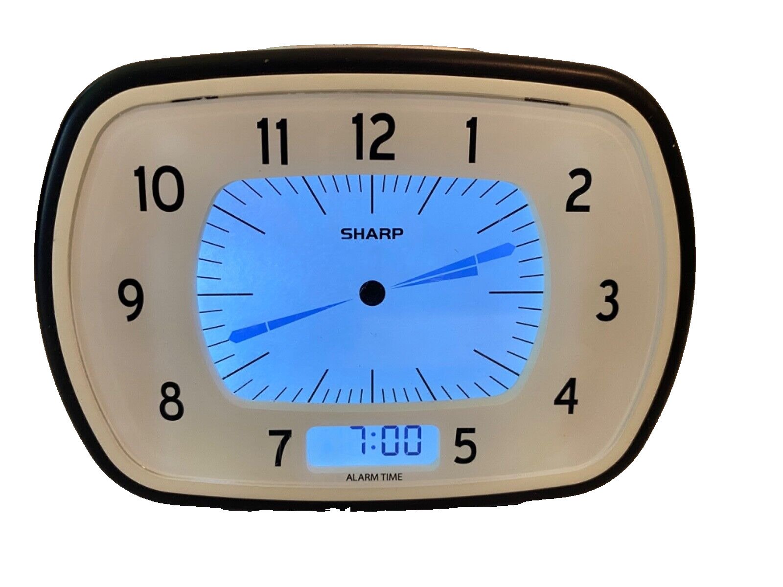 Sharp Travel Alarm Clock with Light Quartz Analog Model SPC 533