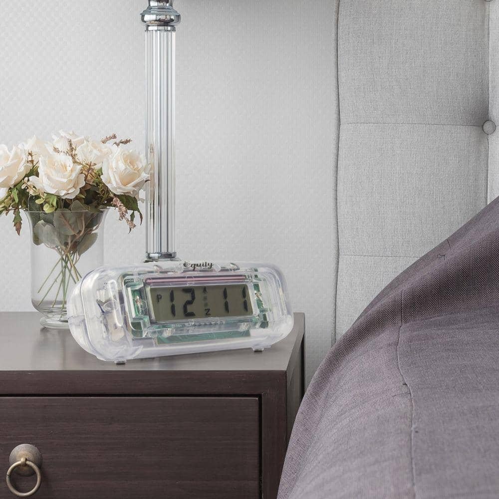 Small Clear Digital LCD Alarm Table Clock