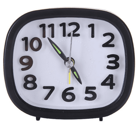 Small Simple Bedside Student Desk Clock, Battery Operated Travel Office Kitchen