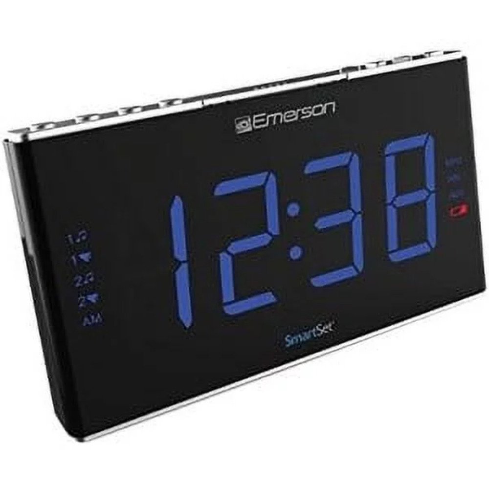 Smart Set White Noise/Natural Sounds Dual Alarm Clock Radio 1.8" LED Display