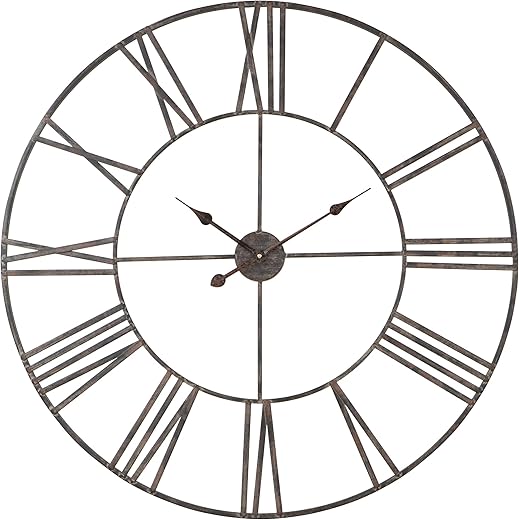 Solange Round Metal Wall Clock - 36 Gray