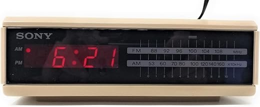 Sony Dream Machine Fm/am Digital Alarm Clock Radio Tan Vintage Retro Icf-c2w