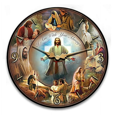 The Bradford Exchange Greg Olsen Life Of Christ Wooden Wall Clock 14-inches