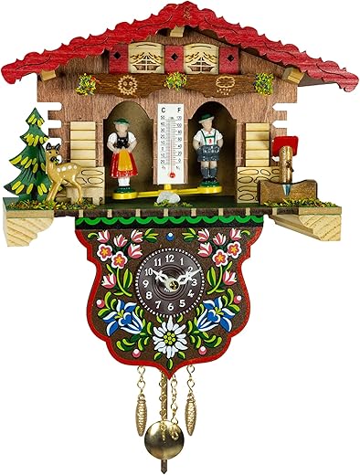 Trenkle Black Forest Clock Swiss House Weather House TU 807 PQ