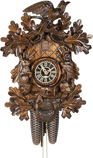 Trenkle Cuckoo Clock Hunting Clock, 8 Day Running time, Walnut