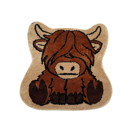 TWCTUWEN Funny Cattle Cute Cattle Floormat Special Cattle Shape Doormat For Home Door Living Room Bathroom Cute Rug Woven Throw Blankets Woven Throw Blanket for Couch Woven Throw Blanket Woven Throw