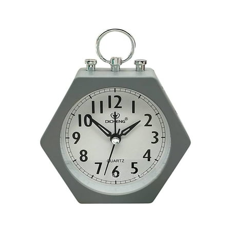 UAEBM Silent Alarm Clock for Students Bedside; Personality Fashion Mute Clock for Kids; Travel-friendly Silent Wake-up Alarm Clock Gray