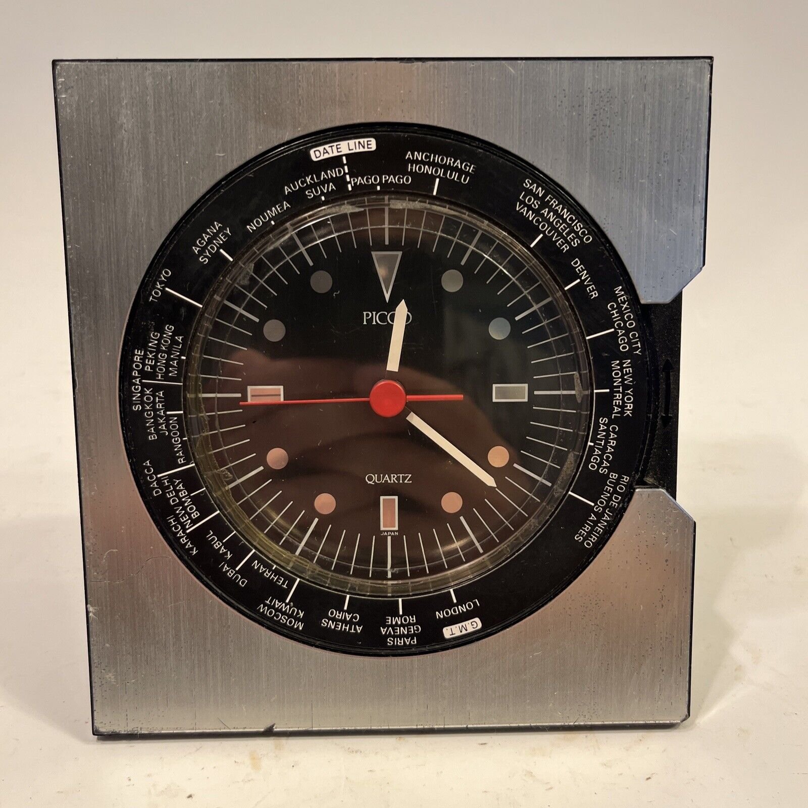 Vintage Lorus Quartz World Time Clock Japan Runs And Works Retro Estate Find