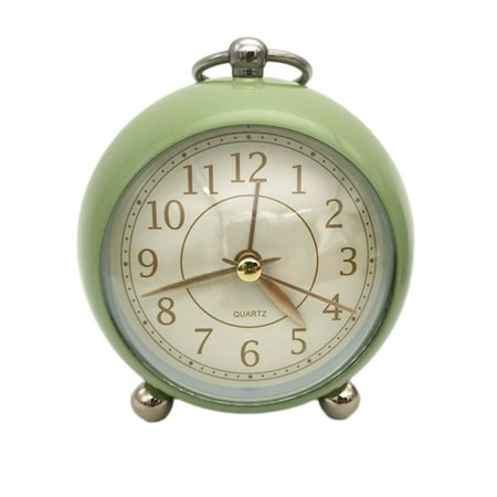 Vintage Stylish Vintage Alarm Clock Silent and Night Light Bedroom Bedside Decor