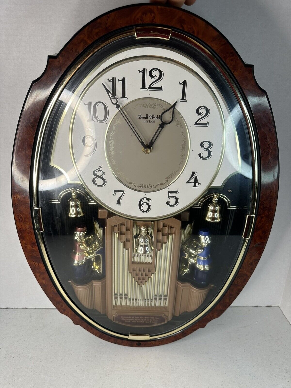 Vtg Small World Rhythm Magic Motion Wall Clock 4MH749-R23 Organ Players Working