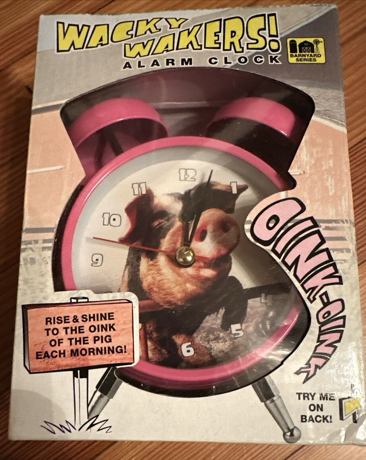 WACKY WAKERS PIG ALARM CLOCK ~ Barn Yard Series ~ Feldstein ~ NEW In Box