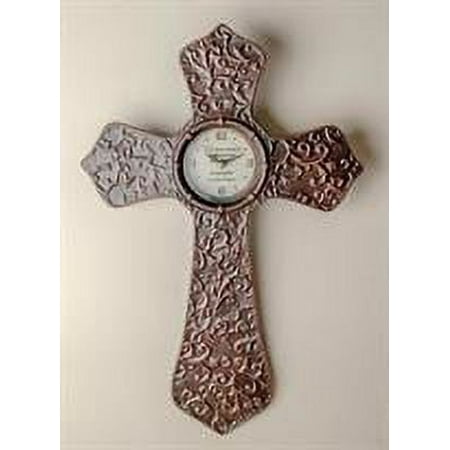 Wall Clock-Antique Bronze Cross (13.5 x 20.5)