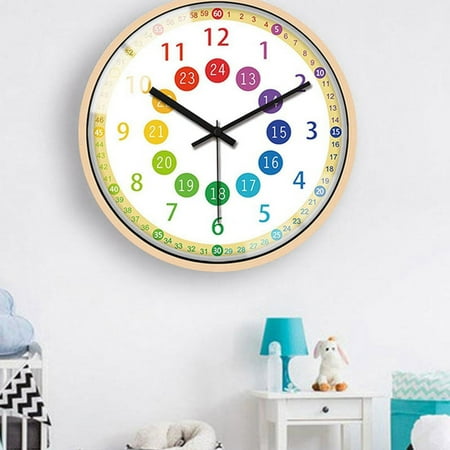 Wall Clock Battery Operated for Children Bedroom School Classroom