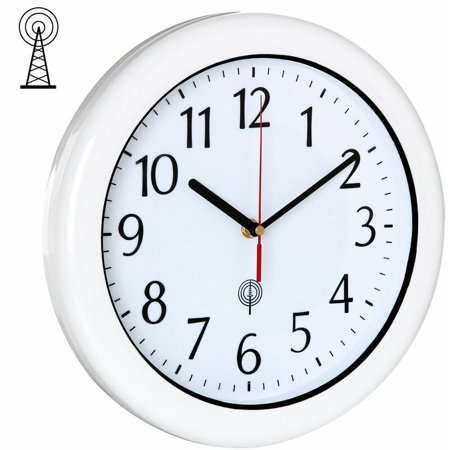 Wall clock / radio-controlled waterproof, resistant - Ø25.4cm - with second hand