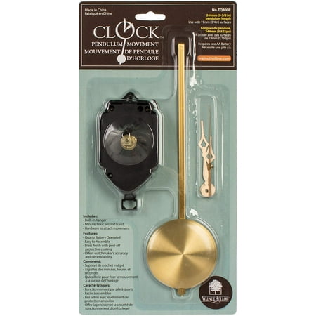 Walnut Hollow Pendulum Clock Movement for 3/4-inch Surfaces, Large