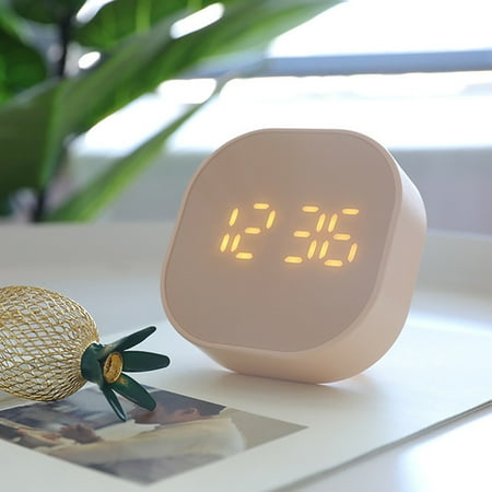 Weerihhol Square Small Alarm Clock Luminous Mute LED Multifunctional Digital Clock Light Animal Kitchen Timer Wind up Telling Clock Kitchen Timers for Seniors with Hours And Minutes Stopwatch for Kids