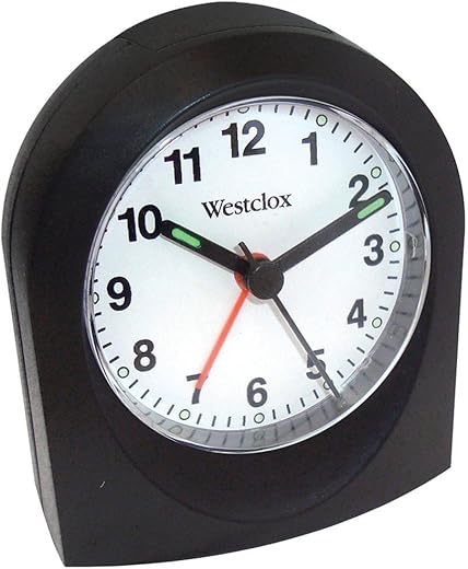 Westclox 47312A Bedside Analog Alarm Clock (Black)