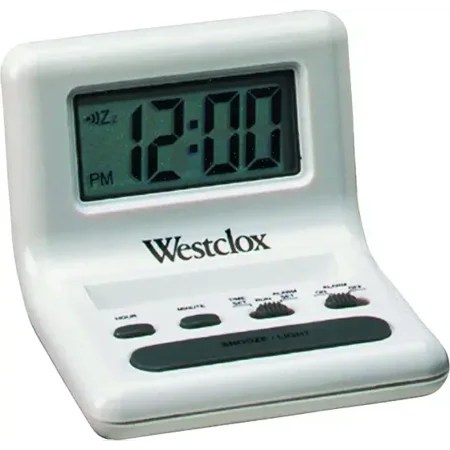 Westclox 47538A White Celebrity Glo-Clock.8 Inch LCD, Each