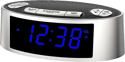 White Noise Machine with Alarm Clock, 20 Soothing Sounds, Wake to Vibration or Buzzer, Snooze, Dimmer Control, Timer and Memory Function for Home Travel iTOMA 301