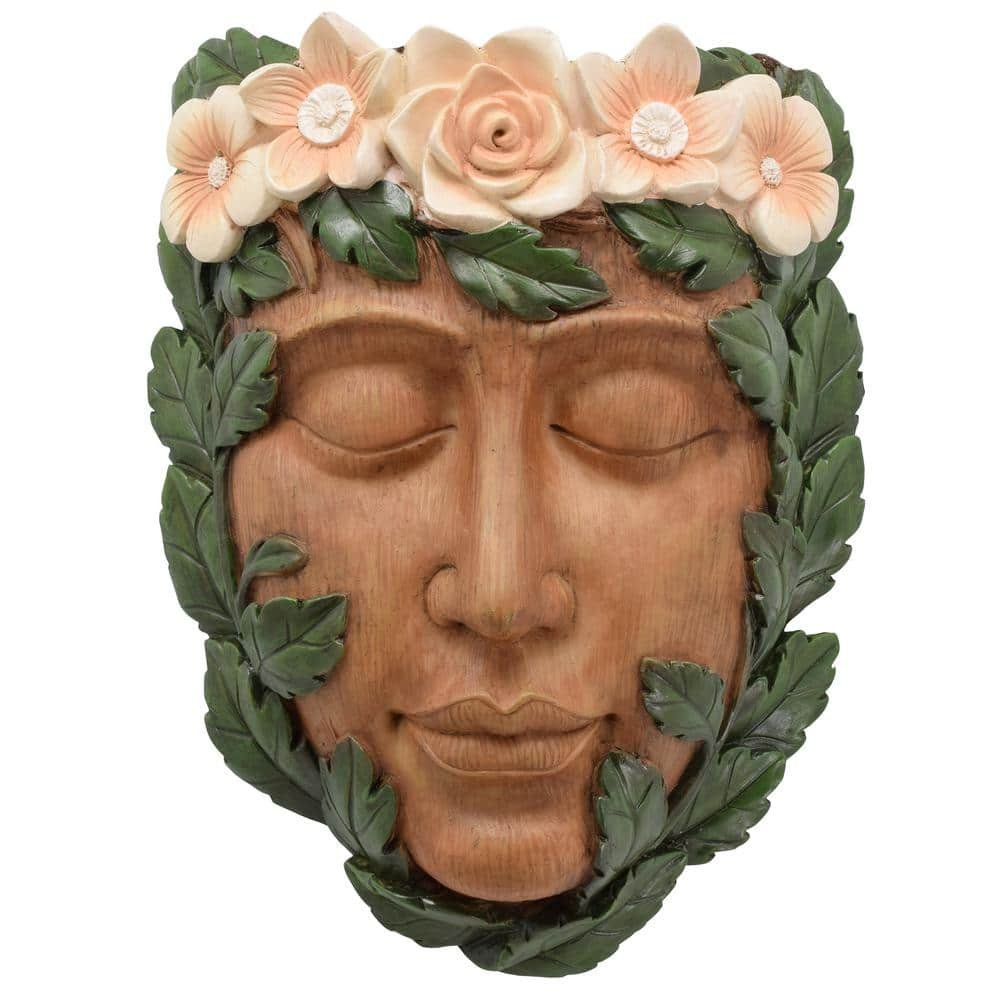 Willow 10.5 in. Brown Resin Faces of the Forest Wall or Tree...