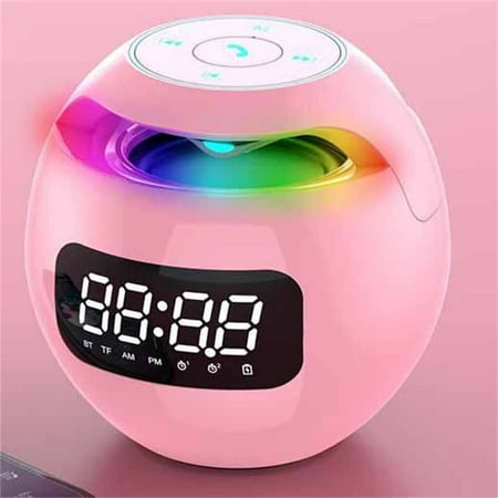 Wireless Bluetooth Speaker Colorful Subwoofer With LED Display FM Radio Alarm Clock Bluetooth Hifi Card MP3 Music Play