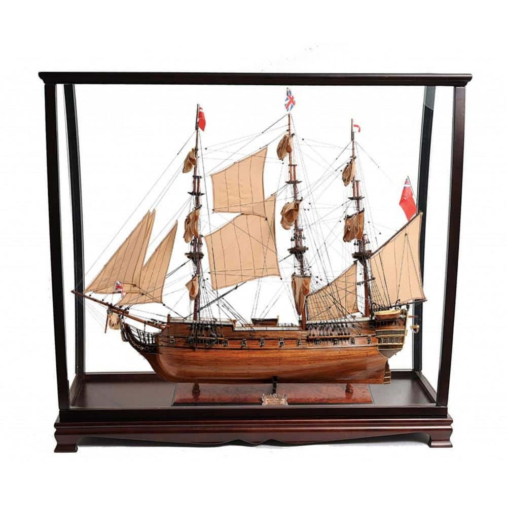 Wood Hand Painted Boat Decorative Sculpture