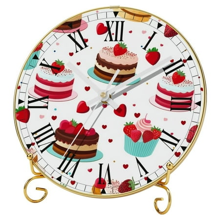 YZUOUZY Bathroom Wall Decor,Wall Clock,Wall Clocks,Tempered Glass,Freehand Brushwork Red Flower