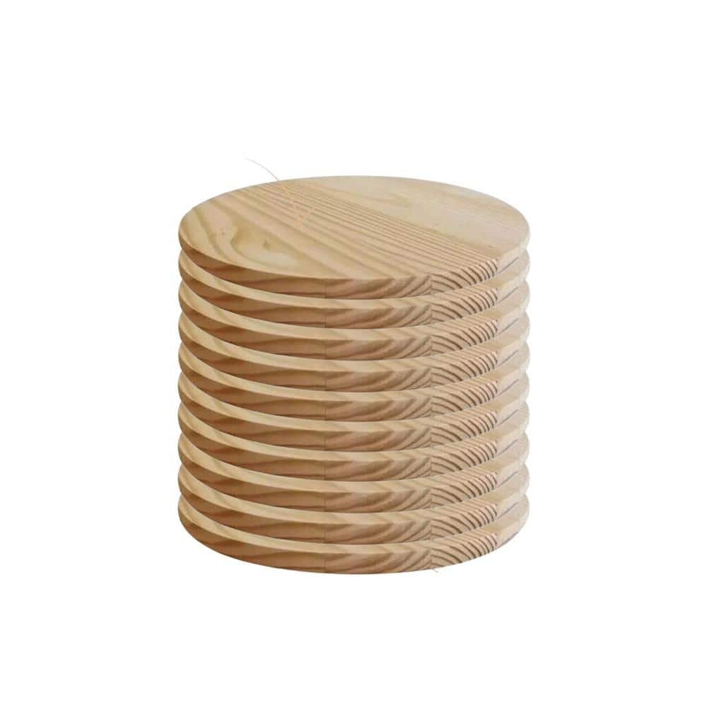 0.75 in. x 20 in. x 20 in. Edge-Glued Round Common Softwood...