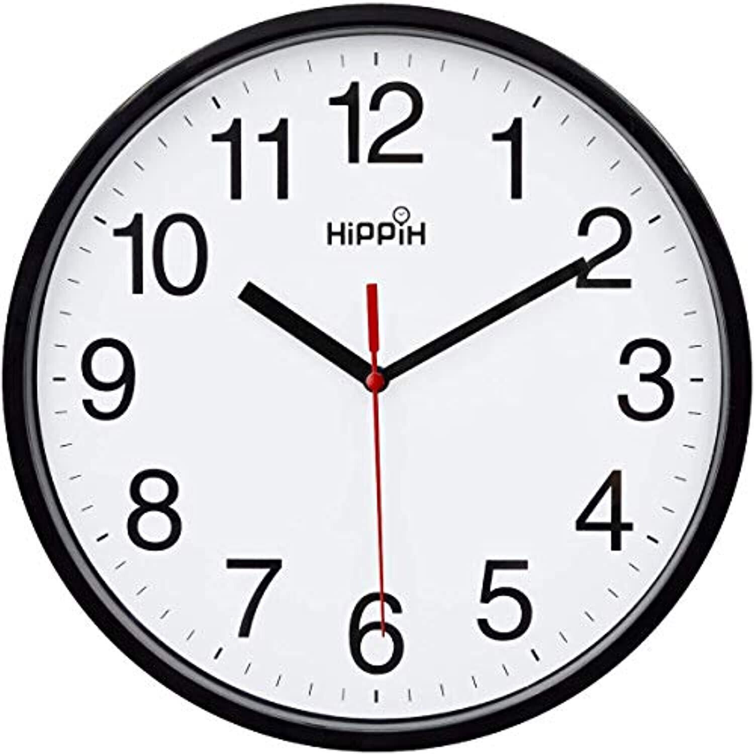 10 in Large Wall Clock Silent Indoor Outdoor Battery Powered Analog Office Home