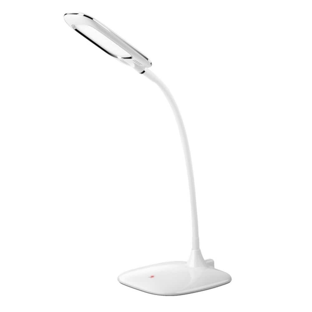 10 in. White LED Desk Lamp with 3 Level Brightness and Touch...