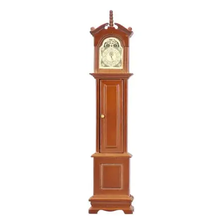 1/12 Dollhouse Miniature Grandfather Clock Wooden Mini Model Furniture Accessory