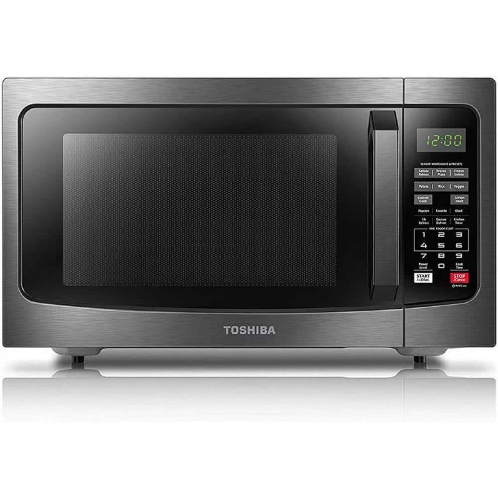 1.2 cu. ft. in Black Stainless Steel 1100 Watt Countertop Microwave Oven...