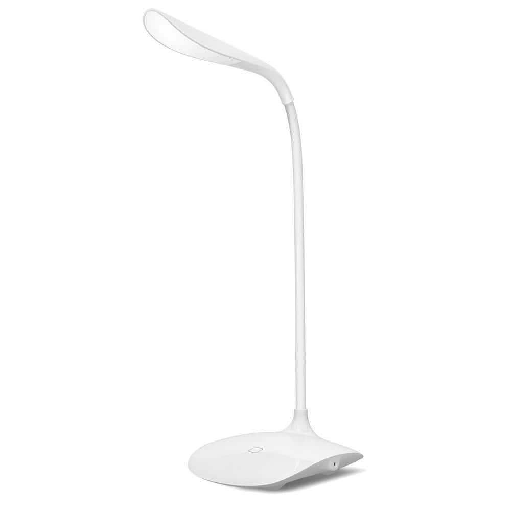 12 in. Touch Sensitive White LED Desk Lamp with 3-Level Dimmer