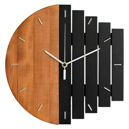 12 '' Wood Wall Clock with - Modern Style Xylophone Design Clocks Decorative Kitchen